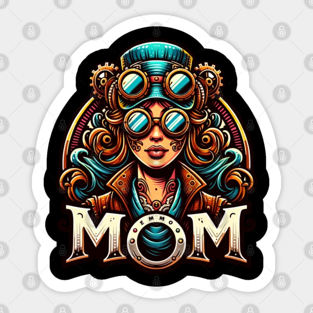 Steampunk Mom Sticker by HolidayBug